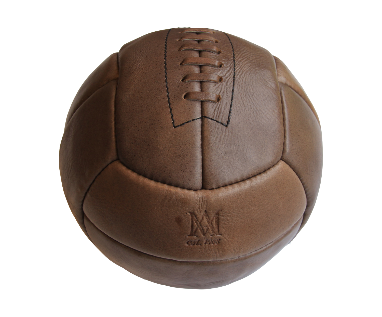 Vintage Leather Soccer Ball National Motorcycle Museum