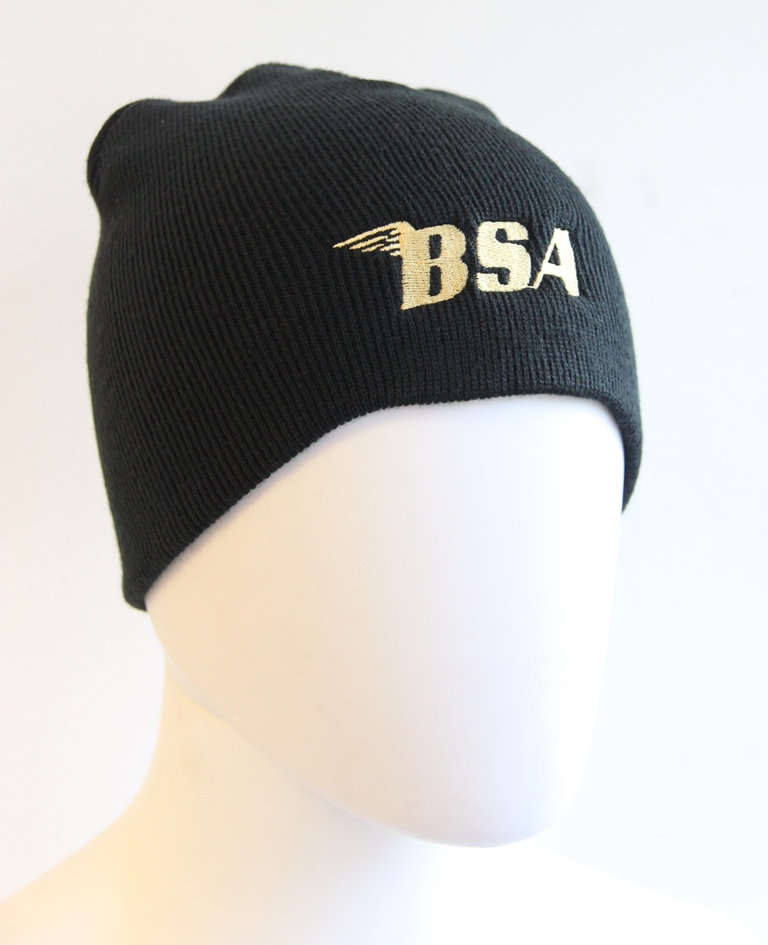 BSA Beanie hat Black Gold Embroidery National Motorcycle Museum