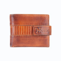 Norton Stitched Panel Bi-Fold Wallet - Brown