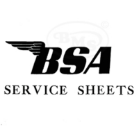 BSA 1948 to 1955 Complete Service Sheets for all models. Extras on Carburetters. KICK/3319