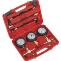 Motorcycle Compression & Fuel Pressure Gauge Set 3pc - MS100