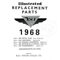 BSA 1968 Illustrated Spare Parts Manual. A50 Royal Star & A65 Lightning/Firebird/Thunderbold/ Spitfire MK4. LIONEL/787