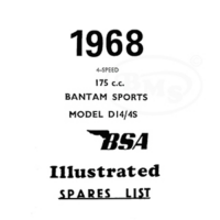 BSA 1968 Illustrated Spare Parts Manual. 173cc D14/4S Bantam Sports only. OMAHA/627