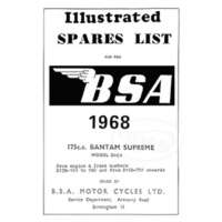 BSA 1968 Illustrated Spare Parts Manual. 173cc D14/4 Bantam Supreme only. MARIANN/1141