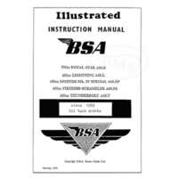 BSA 1969 Instruction Manual. 499cc A50R and 654cc A65L A65FS A65 Spitfire M4 unit twins Not oil in frame. ROLF/406