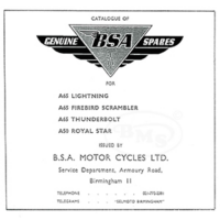 BSA 1969 Illustrated Spare Parts Manual A50 Royal Star and A65 Lightning/Firebird/ Thunderbolt twins. MACAULAY/1152