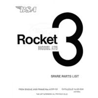 BSA 1969 Illustrated Spare Parts Manual 741cc A75 Rocket - 3 triple only. DOMINIC/1032