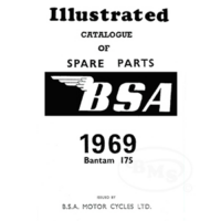 BSA 1969 Illustrated Spare Parts Manual 173cc Bantam D175 only. MURDOCH/692