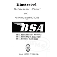 BSA 1968 to 1969 Instruction Manual. 173cc D14 Bantam Supreme Sports and Bushman models only. ULTRA/590
