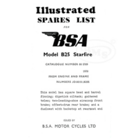 BSA 1970 Illustrated Spare Parts Manual 250cc B25 Starfire unit single only. FUSION/882