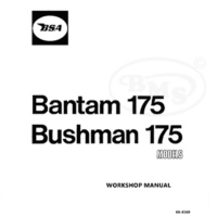 BSA 1969 to 1971 Workshop Manual Bantam 175 and Bushman 175. BEDNALL/2479