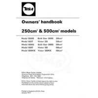 BSA 1971 Instruction Manual 250cc and 500cc models B25SS BT5T B50SS B50T and B50MX. BORLEY/2523