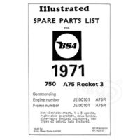 BSA 1971 Illustrated Spare Parts Manual 741cc A75 Rocket - 3 triple only. BRUMMY/789
