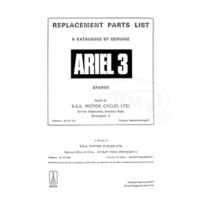 BSA 1970 to 1974 Illustrated Spare Parts Manual. BSA/Ariel 50cc Ariel 3-wheel moped. BLOOD/1302