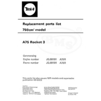BSA 1972 Illustrated Spare Parts Manual A75 Rocket 3 from engine/frame no JG00101 A75R. BAWTREY/2472