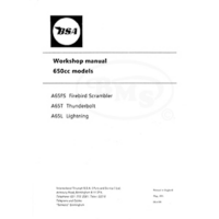 BSA 1971 to 1972 Workshop Manual A65FS Firebird Scrambler A65T Thunderbolt and A65L Lightning. OLMO/2269