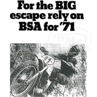 BSA 1971 Annual Sales Catalogue. All models.
