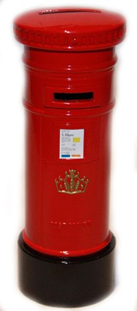 Die Cast Metal Post Box - Money Bank