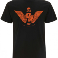 Motorcycle Club T Shirt - Black/Orange