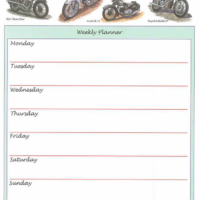 Weekly Planner - Classic Motorcycles