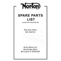 Norton 1940 to 1945 Wartime Illustrated Spares Manual. 490cc 16H frames 64127-64199 66000-66136 & 66145-66153.Mansell/1061