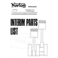 Norton 1970 Illustrated Interim Spare Parts List. Covers all models 750cc Commando. PRATT/1856