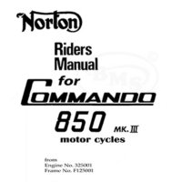 Norton 1975 to 1977 Instruction Manual. 828cc Commando MK3 from engine no 325001 / frame no. 125001. MACKADOWN/958