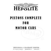 Hepolite 1955 Pistons Complete for Motor Cars. GRANDAGE/3323