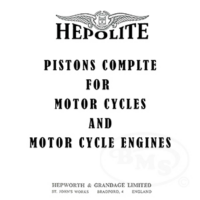 Hepolite 1955 Pistons Complete for Motor Cycle and Motor Cycle Engines. VACRIT/3322