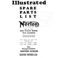Norton 1937 to 1945 Illustrated Spare Parts Manual. 490cc 16H s.v single. Engine/frames W26001-43000. SNOOT/523