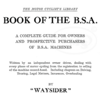 BSA 1924 The Pitman Manual of the BSA. Covers all models first edition. HEREFORD/3048