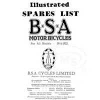 BSA 1914 to 1923 Illustrated Spare Parts Manual. This covers every model and is very well Illustrated. HERBERT/772
