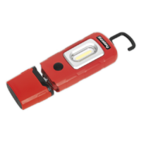 Rechargeable 360° Inspection Lamp 2W COB + 1W LED Red Lithium-Polymer - LED3601R