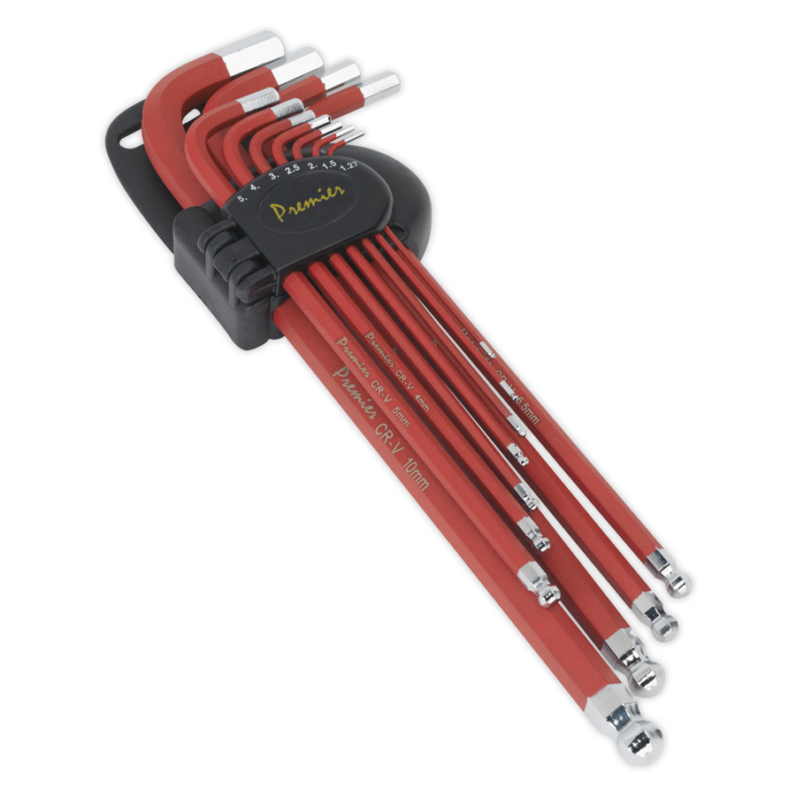 Ball-End Hex Key Set 11pc Anti-Slip Extra Long Metric- AK7164