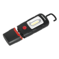 Rechargeable 360° Inspection Lamp 2W COB + 1W LED Black Lithium-Polymer - LED3601