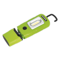Rechargeable 360° Inspection Lamp 2W COB + 1W LED Green Lithium-Polymer - LED3601G
