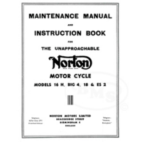 Norton 1955 Maintenance and Instruction Manual for 16H, 18, Big 4 & ES2. Cassie/3336