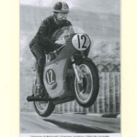 Giacomo Agostini - Airborne at Ballaugh - 350cc MV Augusta
