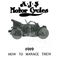 AJS 1919 Instruction Manual. For model D 6 hp combination. STAG/2319
