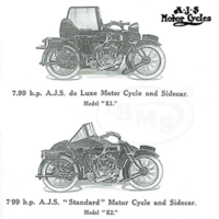 AJS 1917 to 1928 Illust.Spares List 1917-1918 Millitary Model 1919-1920 hp model 1921-28 7.99 hp model. BADBY/2435