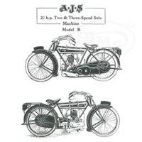 AJS 1915 Preliminary Sales Catalogue. For the 2.75 hp 3 and 2 speed Standard and TT Sporting models.