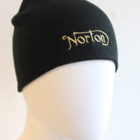 Norton Beanie hat Black Gold Embroidery