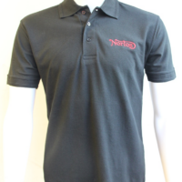 Norton Polo Shirt Black Red Script EMBROIDERED
