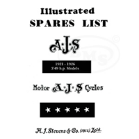 AJS 1921 - 1926 Illust.Spares Manual.For 3.49 hp sv G3 G4 G5 E3 E4 E5 B B5 & ohv G6 E6 B3 B4 models. KESTA/457