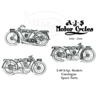 AJS 1921 to 1924 Illustrated Spare Parts Manual. 349cc models; B B1 B2 B3 B4 B5 sv & ohv. ALICE/866