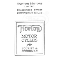 Norton 1921 Annual Sales Catalogue. All models.