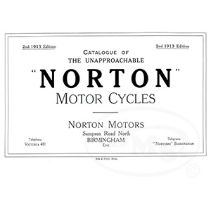 Norton 1913 Annual Sales Catalogue. All models.