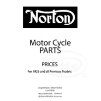 Norton 1920 to 1925 Illustrated Spare Parts Manual. Covers all models. DOBLE/1422