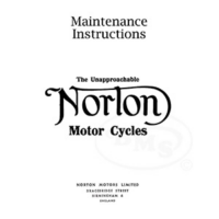 Norton 1920 to 1925 Instruction Manual. Covers all models. DORA/1425