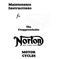 Norton 1924 to 1930 Instruction Manual. Covers all models and sidecars. Good Manual. SYRTIS/345